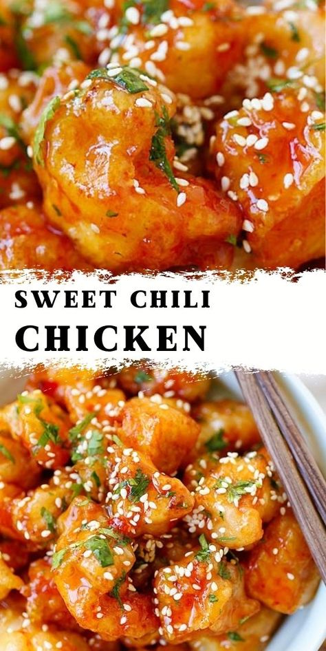 Sweet Chili Thai Sauce Recipes, Sweet Chili Sauce Marinade, Sweet Chili Glazed Chicken, Korean Sweet Chili Chicken, Sweet Ginger Chicken, Asian Chilli Chicken, Recipes That Use Sweet Chili Sauce, Sweet And Chilli Chicken, Sweet Chili Pepper Recipes