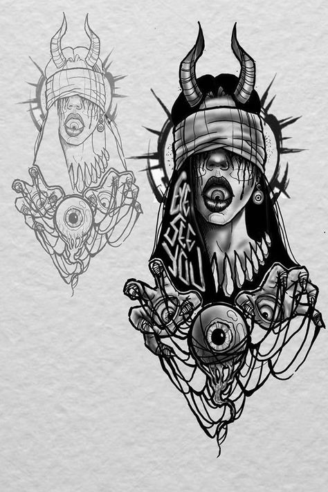 #tattoo #tattoos #inked #tattooart #tattooed #tattooideas #tattoodesign #tattooinspiration #tattoosleeve #tattooflash #inkedgirls #tattooedwomen  #InkLaughs  #TattooFails Crazy Woman Tattoo, Draugr Tattoo, Tattoo Designs Men Stencil, Black Abstract Tattoo, Tattoo Stencil Designs, Traditional Tattoo Stencils, Tatuagem Masculina Pequena, Abstract Tattoo Designs, Realistic Tattoo Sleeve