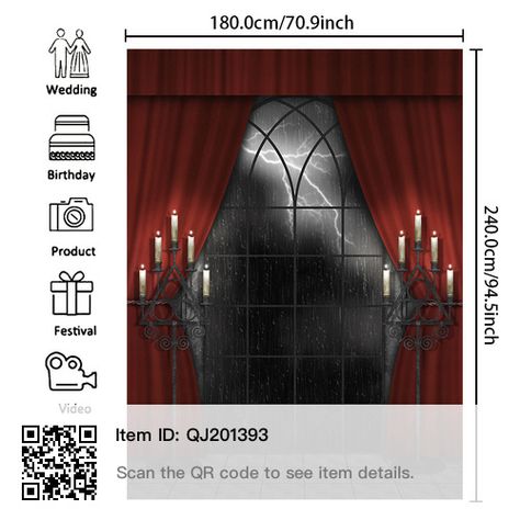 Halloween Photography Backdrop, Halloween Night Party, Gothic Window, Spooky Home, Halloween Party Night, Gothic Windows, Halloween Photography, Wall Banner, Decoration Halloween