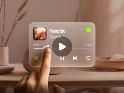 Orizon Design UI UX Web on Instagram: "Here's a translucent music player concept addressing the music app scrubbing issue by providing a larger touch area.🎵 🤯What do you think of this animation? By @cerpow #MusicAppDesign #UserInterface #UIUXDesign #DigitalProduct #ShoutoutSaturday" Music Player Ui Design, Music App Ui Design, Music Player Template, Music Ui, App Animation, Music App Design, Music Player Design, Music Animation, Music Player App