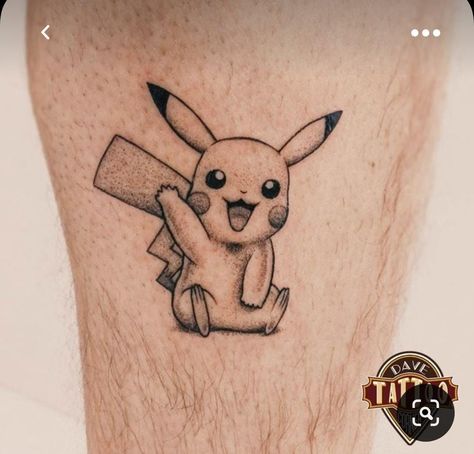 Pikachu Tatoos, Pikachu Small Tattoo, Pokemon Tattoo Pikachu, Pokemon Tattoo Cute, Small Pokemon Tattoo, Cute Pokemon Tattoo, Pokemon Tattoo Design, Pikachu Tattoo Design, Pokemon Tattoo Ideas