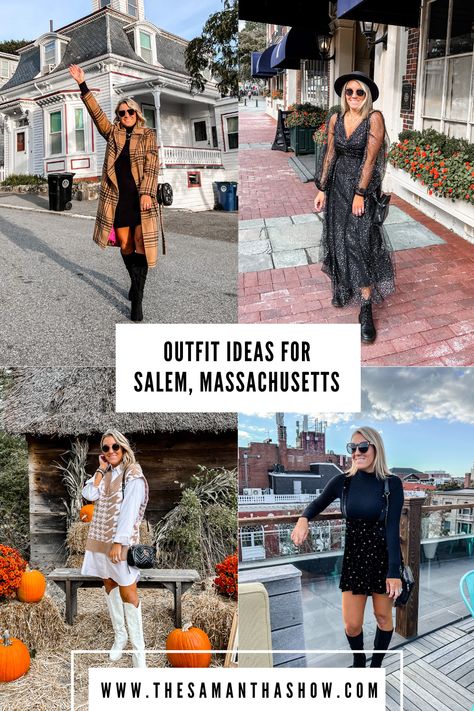 Cute Salem Outfits, Boston Massachusetts Outfits Fall, Salem Outfits September, Plus Size Salem Outfits, Outfit Ideas For Boston Fall, Fall Outfits Salem Ma, Salem Halloween Outfits, Salam Massachusetts Outfits, Halloween Salem Massachusetts