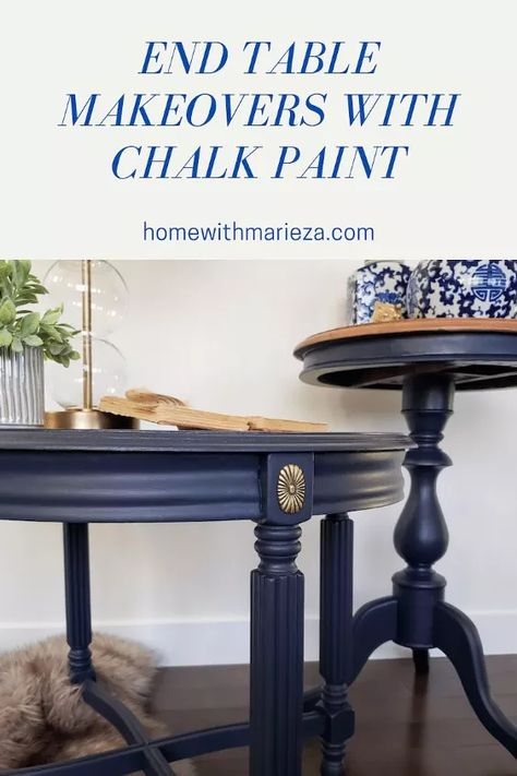 Upcycling Small Tables, Painting Round Table Ideas, End Table Inspiration, Refurbished Round Side Table, Small Table Redo Furniture Makeover, Bold Furniture Colors, Painting Side Tables Ideas, Old Side Table Makeover, Small Table Painting Ideas