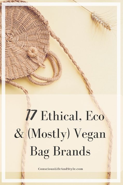 A guide to 17 ethical, eco-friendly and vegan handbags. These marketplaces and shops have cute and responsibly made sustainable purses, totes, wallets, backpacks, laptop cases, and more. Vegan Accessories, Sustainable Swaps, Conscious Consumerism, Conscious Clothing, Ethical Living, Eco Lifestyle, Green Products, Ethical Clothing Brands, Vegan Bag