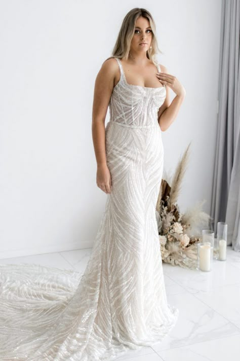 Boracay | Brides Of Beecroft Bigger Bust Wedding Dress, Size 8 Wedding Dress Brides, Wedding Gowns For Big Bust, Midsize Bride Dress, Wedding Dress Large Bust, Wedding Dresses Mid Size, Midsize Bride, Textured Wedding Dress, Wedding Dresses Sydney