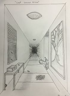 Linear Perspective Art, One Point Perspective Room, Room Perspective Drawing, Linear Perspective Drawing, Room Sketch, Perspective Room, Monster Room, Linear Perspective, Perspective Lessons