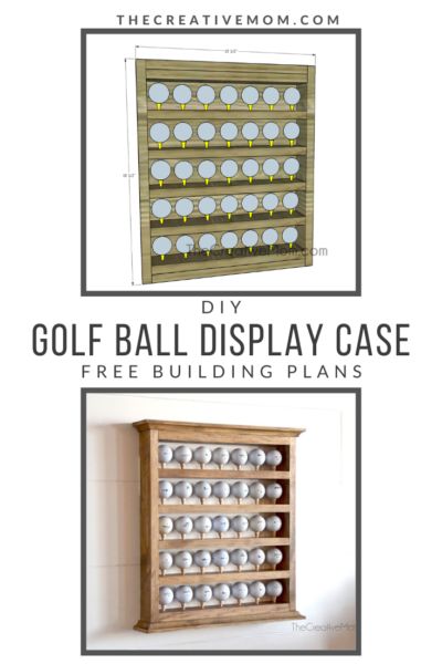 This golf ball display case is the perfect handmade gift! It measures 18 1/2" x 15 1/2" and has room to display 35 golf balls. This is a beginner build, although it does require a little bit of precision. It is something you could easily tackle in a weekend. Discover hundreds more DIY ideas + how-to videos at buildsomething.com! Golf Ball Collection Display, Diy Golf Ball Display, Golf Ball Ants, Golf Ball Ornaments, Golf Ball Art, Golf Ball Storage, Golf Display, Golf Ball Cake, Golf Ball Display