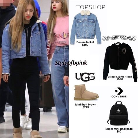 Kpop Idols Wearing Uggs, Kpop Idol Jeans Outfit, Kpop Winter Airport Fashion, K Pop Idols Airport Fashion, Idol Airport Fashion, Blackpink Fashion, Dressy Outfits, Outfits For Teens, Asian Beauty