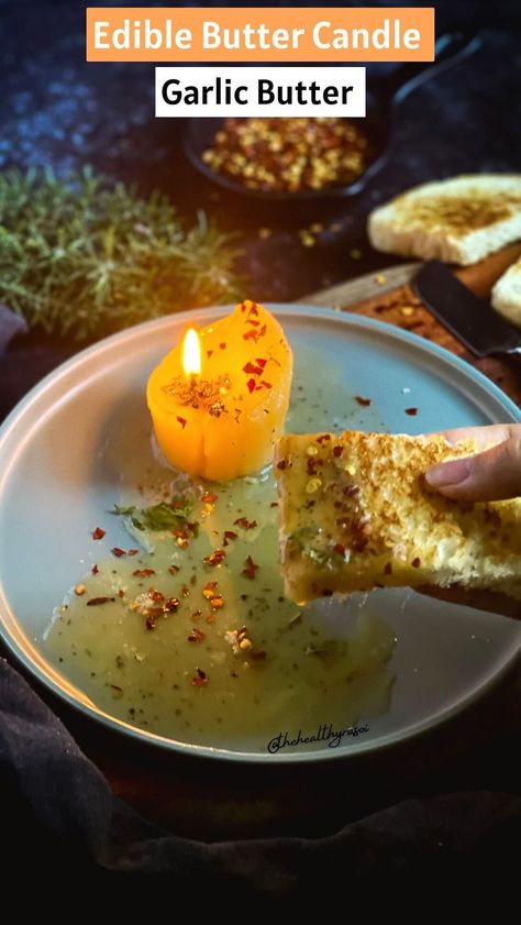 Garlic Bread Candle, Edible Butter Candle Diy, How To Make Butter Candles, Butter Candles Diy, Butter Themed Party, Diy Butter Candle, Edible Butter Candles, Edible Butter Candle Recipe, Butter Candles Recipes