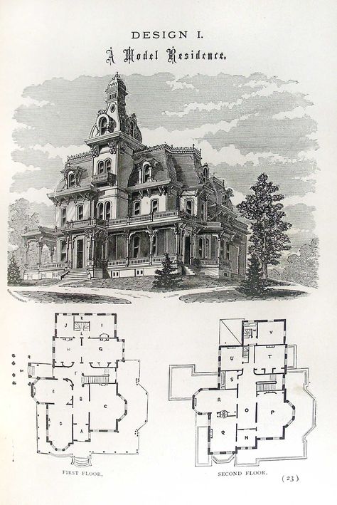 Victorian Home Ground Plan...research. Gothic House Plans, Gothic Victorian House, Manor House Plans, Empire House, Victorian House Plans, Colonial House Plans, Mansion Floor Plan, Vintage House Plans, Victorian Mansions