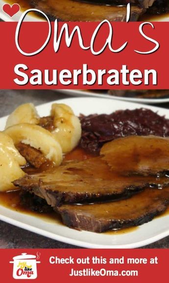 Authentic German Sauerbraten Recipe, Sauerbraten Recipe Slow Cooker, German Recipes Dessert, German Sauerbraten Recipe, Sauerbraten Recipe, Lazy Cooking, Easy German Recipes, German Dishes, German Food Authentic