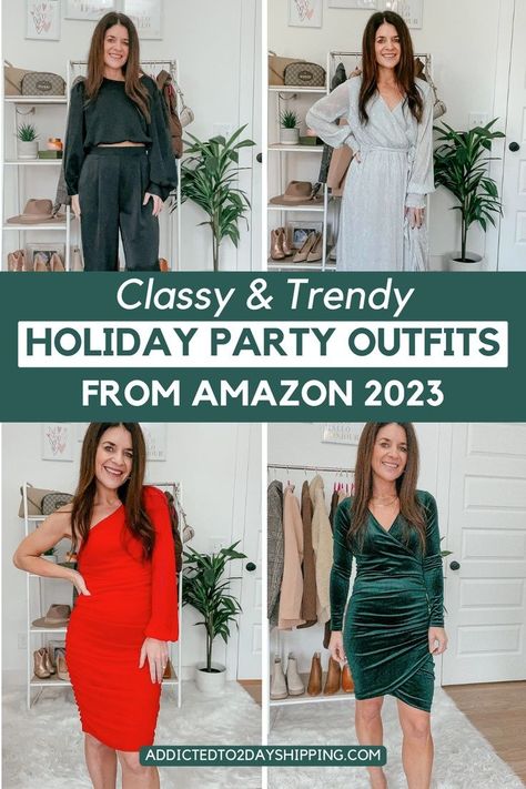 Get ready to shine at your corporate holiday work party in 2023! Discover classy and stylish outfit ideas from Amazon that will leave a lasting impression. Whether it's business casual or cocktail attire, we've got you covered. Work Holiday Party Outfit 2023, Christmas Outfits 2023 Women, Work Christmas Party Outfit 2023, Office Holiday Party Outfit Christmas, Holiday Party Work Outfit, Christmas Outfit 2023 Women, Amazon Christmas Outfits, Amazon Christmas Outfits Women, 2023 Christmas Party Outfits