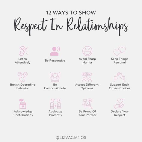 Want to know what relationships need to thrive? 𝐌𝐮𝐭𝐮𝐚𝐥 𝐫𝐞𝐬𝐩𝐞𝐜𝐭 𝐟𝐨𝐫 𝐞𝐚𝐜𝐡 𝐨𝐭𝐡𝐞𝐫! There are many ways to show respect to your partner. Which way do you like your partner to show you respect? Respect For Your Partner, Basic Respect Relationships, Ways To Check In With Your Partner, What Respect Looks Like, How To Show Your Partner Appreciation, How To Respect Your Boyfriend, How To Make Others Respect You, Relationship Rules Respect, How To Show Your Partner You Love Them