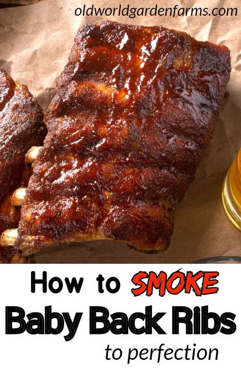 Ribs In Smoker How To Cook, Pork Back Ribs Smoker, Smoked Back Ribs, Smoked Pork Back Ribs, Slow Smoked Ribs, Smoked Babyback Ribs In Pellet Smoker, Smoker Ribs Recipes Electric, Masterbuilt Electric Smoker Recipes Ribs, Smoked Food Recipes Meat