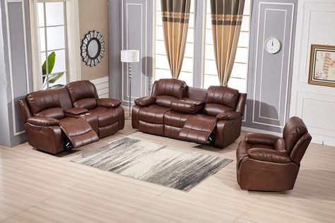 Leather sectional living room