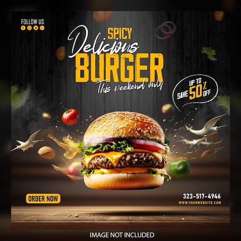 Burger food offer social media promotion and banner post design template burger flyer fast food flyer burger flyer design burger flyer template burger banner burger promotion food promotion template social media banner psd burger social media banner food promotional post burger banner design burger social media design burger ads banner burger ads template tasty burger flyer fast food banner template burger post design burger post designs food advertising design Burger Ads Design, Burger Creative Ads, Food Advertising Design, Burger Flyer Design, Burger Social Media Design, Burger Social Media Post, Burger Ads, Burger Flyer, Sports Template