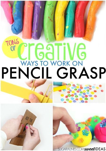 Improving pencil grasp with Fine Motor Play | The OT Toolbox Pencil Grasp Activities, Fine Motor Play, Preschool Fine Motor Skills, Pencil Grasp, Preschool Fine Motor Activities, Occupational Therapy Activities, Fine Motor Activities For Kids, Illustration Tutorial, Preschool Fine Motor