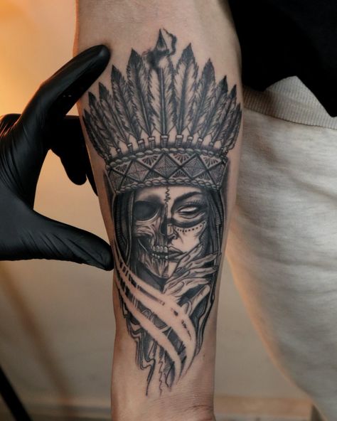 Dark Tattoo, Gothic Tattoo, Tattoo Design, Tattoo Idea, Men Tattoo, Arm Tattoo, Tattoo Refrence, Drawing, Draw, Art Indian Tattoo Men, Red Indian Tattoo, Gothic Tattoos, Red Indian, Indian Tattoo, Gothic Tattoo, Tattoo Arm, Gothic Design, Arm Tattoos For Guys