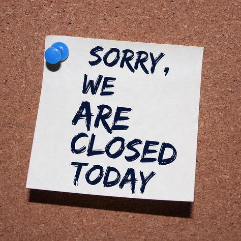 Due to unforeseen circumstances, we’re closed today. We’re sorry for any inconvenience. We’ll be back to indulge you again tomorrow 👍 #bakery #cafe #coffeeshop #southsurrey #surrey #whiterock #shoplocal Closed Today Sign Business, Sorry We're Closed Sign Business, Barber Shop Pictures, Support Small Business Quotes, Know Yourself Quotes, Business Marketing Design, Sorry We Are Closed, Logo Online Shop, Closed For Holidays