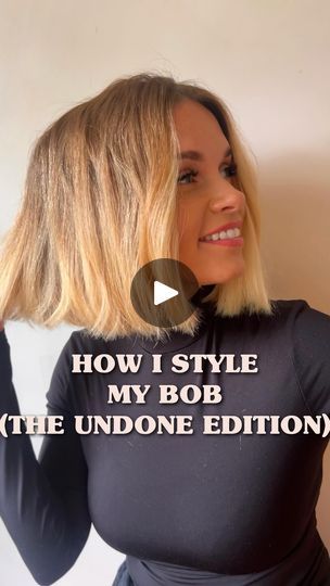 1.5M views · 23K reactions | How to ✨ The undone edition ✨
A great look for day to day! 
What do you think? 
Tool @cloudninehair salon @thesuitehairandbeauty | Mathilde Heather | Jumbo · Cookin French Bob Styling Tutorial, Short Long Bob, Short Hair Tutorials, Long Bob Styles, Messy Hair Tutorial, Undone Hair, Short Layered Bob Hairstyles, Short Hair Waves, Salon Owner