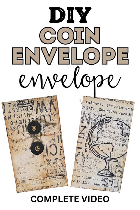 DIY coin envelope tutorial. Make and customize your coin envelope for any project Diy Coin Envelope, Coin Envelopes Diy, Coin Envelope Template, Crafts With Toilet Paper Rolls, Paper Craft Step By Step, Craft Projects To Sell, Homemade Envelopes, Treasure Books, Diy Craft Hacks