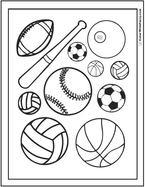 Games And Sports Coloring Pages Sports Colouring Sheet, Sports Coloring Sheets Free Printable, Free Sports Printables, Olympics Coloring Sheets, Sports Art Projects For Kids, Coloring Pages Sports, Sports Theme For Preschool, Sports Theme Crafts, Preschool Sports Crafts