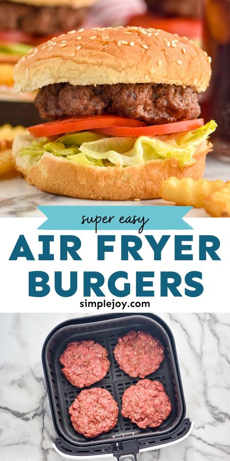 Air Fried Cheese Burgers, Air Fried Burger Patties, Fresh Burgers In Air Fryer, Airfry Burger Patty, Air Fryer Cheese Burgers, Airfryer Burgers Fresh, Air Fryer Beef Burgers, Burger Patty Air Fryer, Air Fryer Mini Burgers