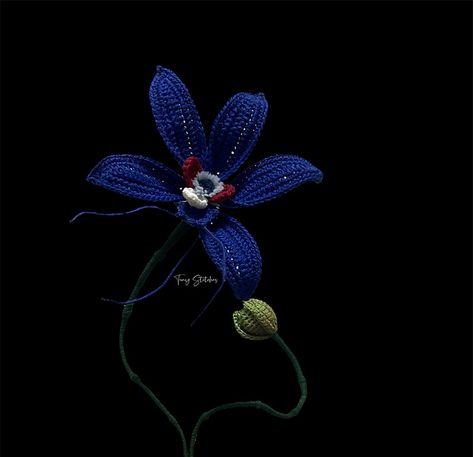 Blue Ghost Orchid, Ghost Orchid, Blue Ghost, Blue Orchids, Crochet Flowers, Orchids, Ghost, Crochet Patterns, Flowers