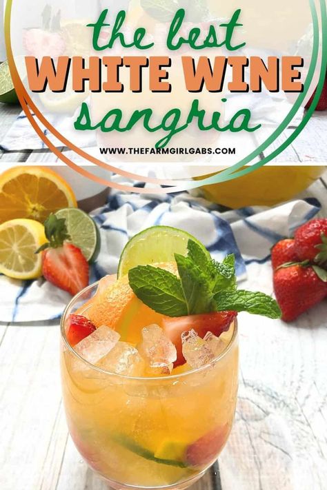 White Sangria Recipe Moscato, Homemade Sangria White Wine, Best White Wine Sangria Recipe, Dry White Wine Sangria, White Sangria With Vodka, Best Sangria Recipe White, White Wine Sangria For A Crowd, White Summer Sangria, White Sangria Recipe Easy Summer