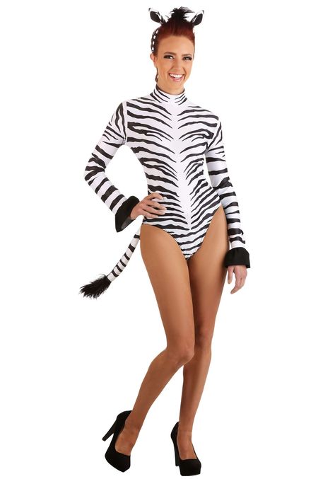 PRICES MAY VARY. Size: Small 85% polyester 15% spandex Zipper down center back Attached tail has faux fur on the end Fabric covered plastic headband has attached ears and faux fur Give yourself the look of one of the world's most beloved creatures—second only to the unicorn—with this Sleek Zebra costume. This is a zebra print leotard that zips up the back and includes a fuzzy zebra tail sewn to the back. The long sleeves have black cuffs that unfold to look like hooves. Slip into thi Cindy Lou Who Costume, Max Costume, Zebra Costume, African Plains, Majestic Unicorn, Elf Costume, Plastic Headband, Perfect Swimsuit, The Unicorn