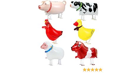 Amazon.com: KESOTE Farm Animal Balloons, 6 Pack Inflatable Farm Animals Walking Balloons for Kids Birthday Party Decorations Farm Animal Birthday Party Supplies : Toys & Games Farm Animal Balloons, Farm Birthday Decorations, Animal Walking, Farm Theme Party, Animal Balloons, Farm Birthday, Farm Theme, Farm Animal, Farm Animals