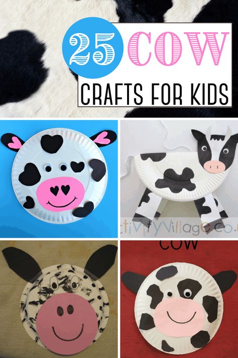 Add these cute cow crafts for preschoolers to your upcoming farm activities for preschoolers. They'll love all 25 of these ideas. Click Clack Moo Cows That Type Activity, Farm Craft For Toddlers, Cow Activities, Preschool Farm Crafts, Diy Paper Origami, Cow Crafts, Farm Activities Preschool, Preschool Classrooms, Origami Rabbit