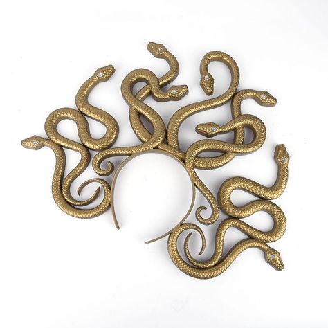 Medusa Headdress, Snake Headpiece, Snake Headband, Medusa Headpiece, Halloween Headband, Halloween Costume Accessories, Gold Snake, Butterfly Wallpaper, Buy Gold