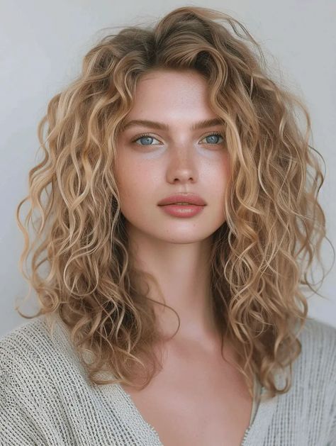 Fine 2b Haircut, Curly Haircut Bangs Natural Curls, Long Curly Lob Haircut, Long Curly Shag Haircut With Bangs, Medium Curly Hair With Layers, Shoulder Length Curly Haircuts With Layers, Medium Length Blonde Curly Hair, Curly Shag No Bangs, Curly Hairstyles 2024