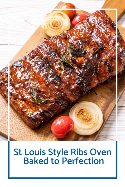 Discover the magic of Maven Cookery's St. Louis Style Ribs Oven Baked to Perfection! Our step-by-step guide will show you how to achieve smoky, succulent, and fall-off-the-bone ribs that will impress even the toughest critics. Don't wait - elevate your cooking game today and indulge in the ultimate rib experience! St Louis Style Ribs Oven, St Louis Ribs In Oven, Ribs Oven Baked, St Louis Style Ribs, St Louis Ribs, Carolina Pulled Pork, Nice To Meat You, Ribs In Oven, Easy Pork Chops