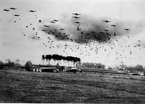 Operation Market-Garden, which includes the Battle for Arnhem, began in September 1944 and became the single largest airborne battle in history, even larger than the German invasion of Crete, Operation Mercury. Market-Garden was the only true attempt by the Allies to use airborne forces in a large strategic invasion role in Europe and would be the last time. Battle Of Crete, Operation Market Garden, Airborne Forces, Parachute Regiment, Ww2 History, Market Garden, Military Photos, Eindhoven, Military History