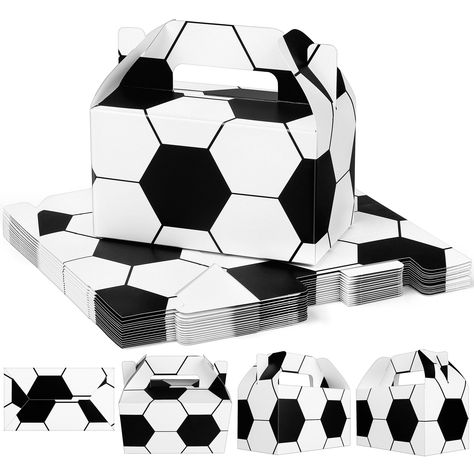 PRICES MAY VARY. Energetic sports elements: you will receive 16 packs of soccer-themed paper boxes, designed to add a sporty flair to any event; soccer treat boxes for team feature a striking soccer pattern that appeals to soccer fans alike, bringing a vibrant touch to the party scene Proper size: the dimension of the soccer party favors is 6.2 x 6.2 x 3.5 inches/16 x 16 x 9 cm, these soccer boxes for treats are a nice size for holding a variety of treats, including desserts, cookies, candies, a Soccer Swag Bag Ideas, Soccer Coach Gifts End Of Season, Soccer Party Decor, Soccer Birthday Party Ideas Decorations, Soccer Goodie Bag Ideas Team Gifts, Soccer Tournament Goodie Bags, Soccer Team Gifts End Of Season, Soccer Gift Basket, Soccer Birthday Theme