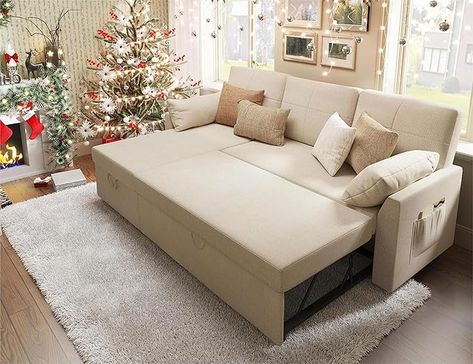 Amazon.com: VanAcc Sleeper Sofa, Sofa Bed- 2 in 1 Pull Out Couch Bed with Storage Chaise for Living Room, Sofa Sleeper with Pull Out Bed, White Boucle Couch : Home & Kitchen Pull Out Couch Bed, Living Room Beige, Sleeper Couch, Pull Out Couch, Beige Bed, Sofa Sleeper, Pull Out Bed, Sofa Cama, Storage Chaise