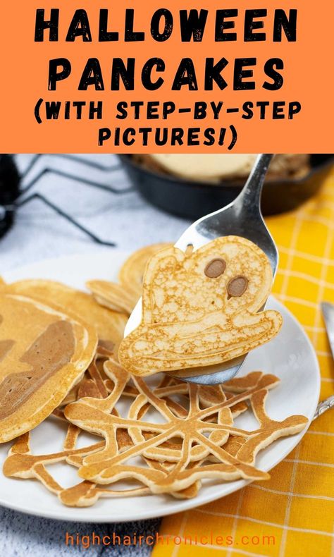 Easy Halloween Breakfast, Halloween Pancakes, Fun Pancakes, Kids Pancakes, Pancake Shapes, Quick And Healthy Breakfast, Breakfast Casserole Bacon, Thanksgiving Breakfast, Halloween Breakfast