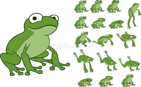 Frog jumping sprite. Vector illustration of a frog jumping. You can use just as , #AFF, #sprite, #Vector, #Frog, #jumping, #illustration #ad Frog Jumping Animation, Frog Jumping Drawing, Toad Cartoon, Frogs Jumping, Jumping Illustration, Unusual Fish, Frog Jumping, Jump Animation, Jumping Frog