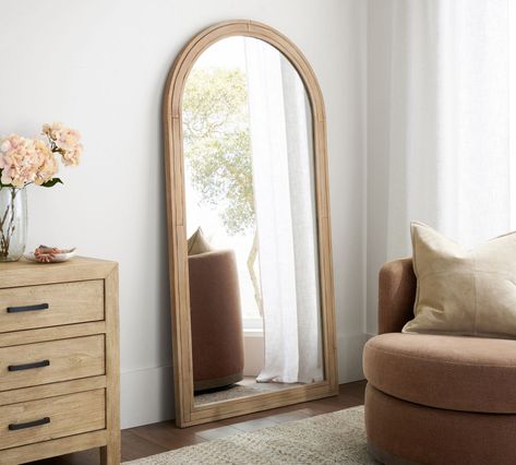 Field Wooden Handcrafted Arch Floor Mirror | Pottery Barn Arch Floor Mirror, Floor Length Mirror, Wooden Arch, Wooden Mirror, Outdoor Furniture Collections, Outdoor Dining Furniture, Wood Mirror, Mirror Wall Art, Pottery Barn Teen