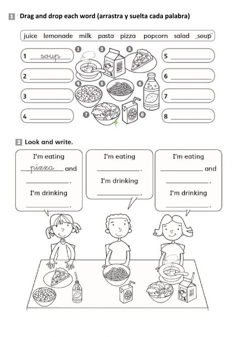 Food And Drink Activities For Kids, Food Esl Worksheets, Esl Food Activities, Food Worksheets For Grade 1, Food And Drink Worksheet For Kids, Favorite Food Worksheet, Food Groups Worksheet, Food And Drink Worksheet, Food Activity For Kids