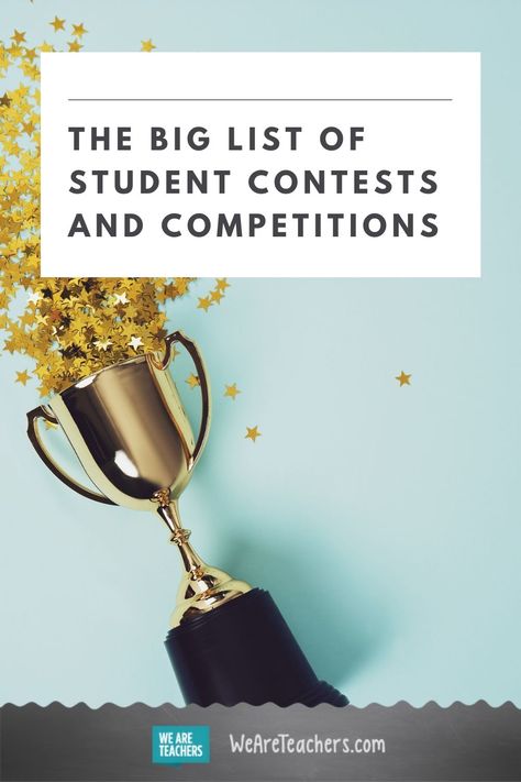 Whether it's English, math, STEM, and the arts—this huge list of student contests can help you find a challenge every kid. Civics Lessons, National History Day, Heritage School, High School English Classroom, Competitions For Kids, Social Studies Projects, National Poetry Month, Video Contest, Problem Based Learning