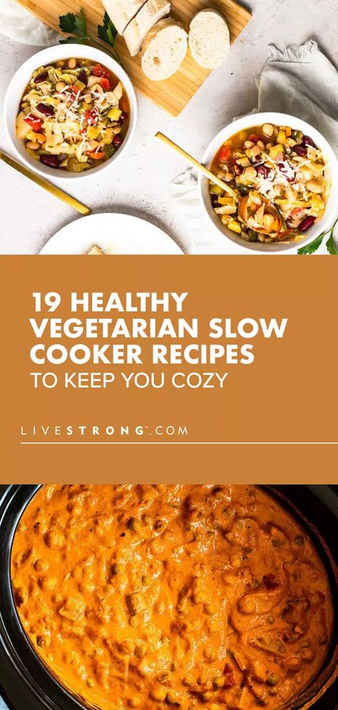 Slow Cooker Apple Pie, Slow Cooker Soup Vegetarian, Apple Pie Oats, Slow Cooker Vegan Chili, Vegetarian Slow Cooker, Slow Cooker Pasta Recipes, Slow Cooker Beans, Vegetarian Slow Cooker Recipes, Vegan Slow Cooker