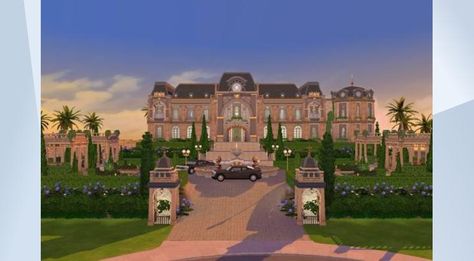 Check out this lot in The Sims 4 Gallery! - Do you lack taste, but have money to burn and the status to show for it? If you answered yes, then this massive mansion on Chateau Peak is perfect for you! 5 bedrooms, a parlor, nightclub, media room, and so much more! This gaudy home will surely let everyone know just how wealthy you really are! By #CXonor13, Enjoy! #getfamous #celebrity #gatsby #globalcelebrity #mansion #chateaupeak #delsolvalley #hollywood #mcmansion #millionaire #gettogether 'cityl Mansion Sims 4, Massive Mansion, Hollywood Mansion, Celebrity Mansions, Sims 4 Gallery, Sims 4 House Design, Celebrity Families, Sims 4 Houses, Celebrity Houses