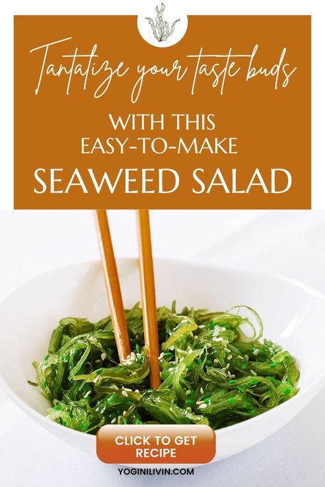 seaweed salad, recipe, vibrant, flavors, ocean, culinary adventure, fresh, medley, taste buds, delight, sea-sational, impress, friends, dining table, waves, fin-tastic, delicious Seaweed Salad Recipe, Wakame Salad, Wakame Seaweed, Make Waves, Plant Based Eating, Hearty Breakfast, Seaweed Salad, Quick Dinner, Delicious Salads