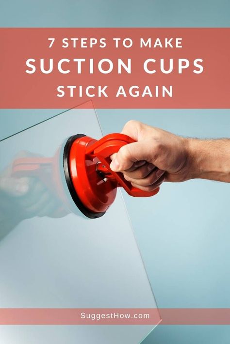 Make any suction cup stick again following these simple steps #suction #cup #stick #housekeeping #shower #fix #repair #maintenance #home #homeimprovement #tips #DIY #suggesthow Suction Cup Hooks, Air Dry Clay Projects, Rv Stuff, Cleaning Organizing, Suction Cup, Household Hacks, Cleaning Tips, Good Grips, Things To Know