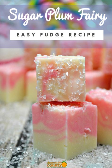 Nutcracker Recipes, Lavender Fudge, Fairy Desserts, Land Of Sweets Nutcracker, Blueberry Fudge, Holiday Baking Recipes Easy, Sugar Plum Recipes, Christmas Fudge Recipes, Flavored Fudge