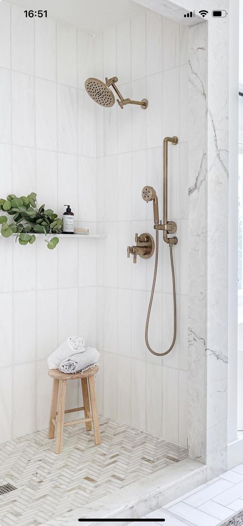 Bathroom Tile Wall Ideas, Tile Ideas For Small Bathrooms, Vertical Shower Tile, Bathroom Tiles Wall, Tile Interior Design, Master Shower Tile, White Shower Tile, Tile Interior, White Tile Shower