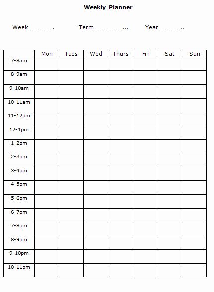 7 Day Schedule Template Fresh 7 Free Weekly Planner Template & Schedule Planners Word Free Printable Weekly Planner Template, Free Weekly Planner Templates, Study Schedule Template, Free Weekly Planner, Weekly Calendar Template, Daily Planner Printables Free, Weekly Planner Free Printable, Study Planner Printable, Weekly Planner Free